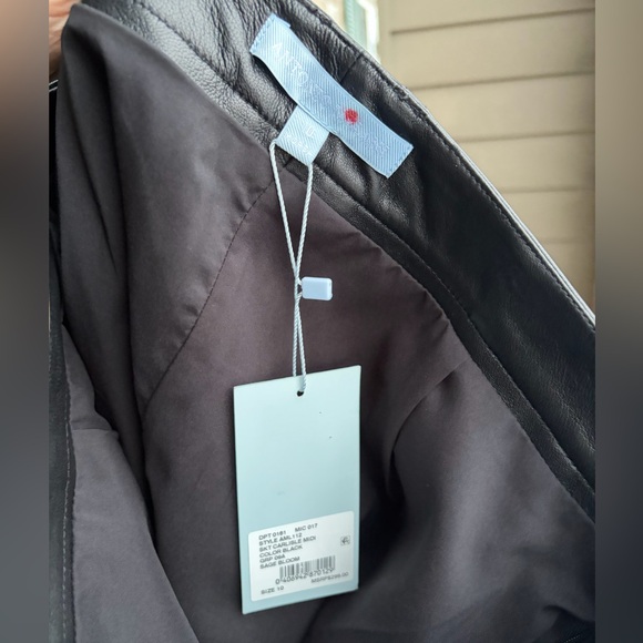 🆕Antonio Melani Genuine Leather Midi Pencil Skirt Black Size 10,12 LuxuryClassic - Picture 15 of 17